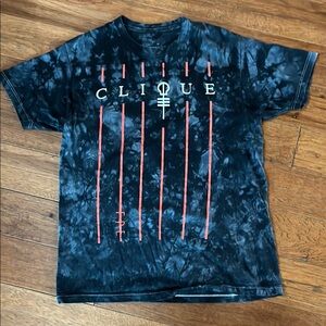 Twenty One Pilots Clique Gray Tie Dye Tshirt With Graphics Size Medium